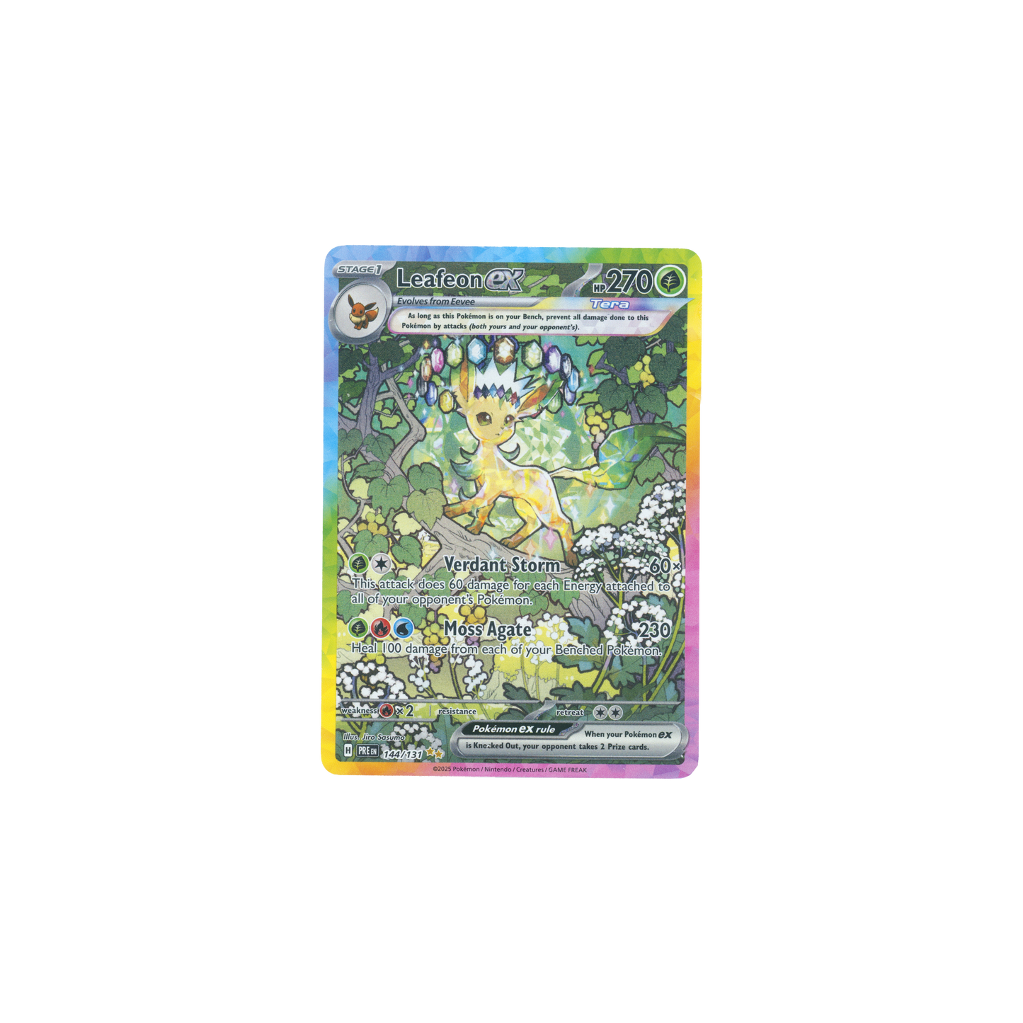 Pokemon Card Prismatic Evolution 144/131 Leafeon Ex SAR English TCG