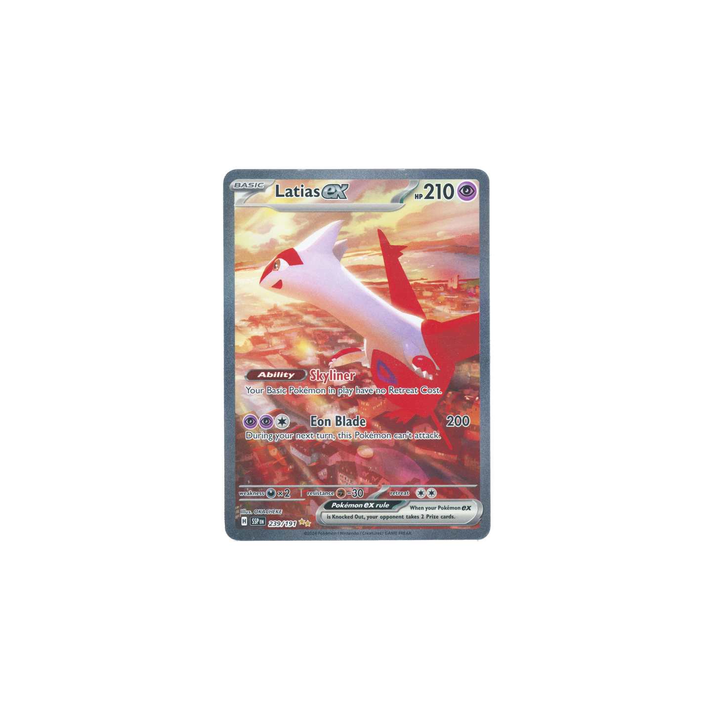 Pokemon Card Surging Sparks 239/191 Latias Ex SIR English TCG