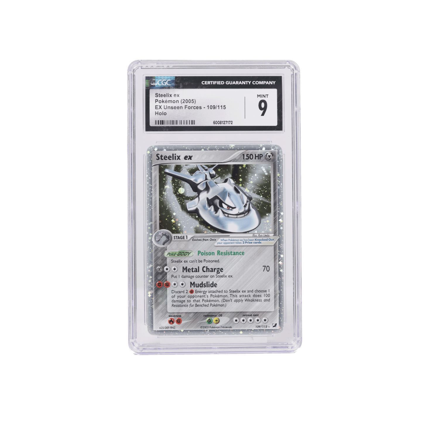 2005 POKEMON EX UN SEEN FORCE STEELIX EX HOLO MINT 9 CGC