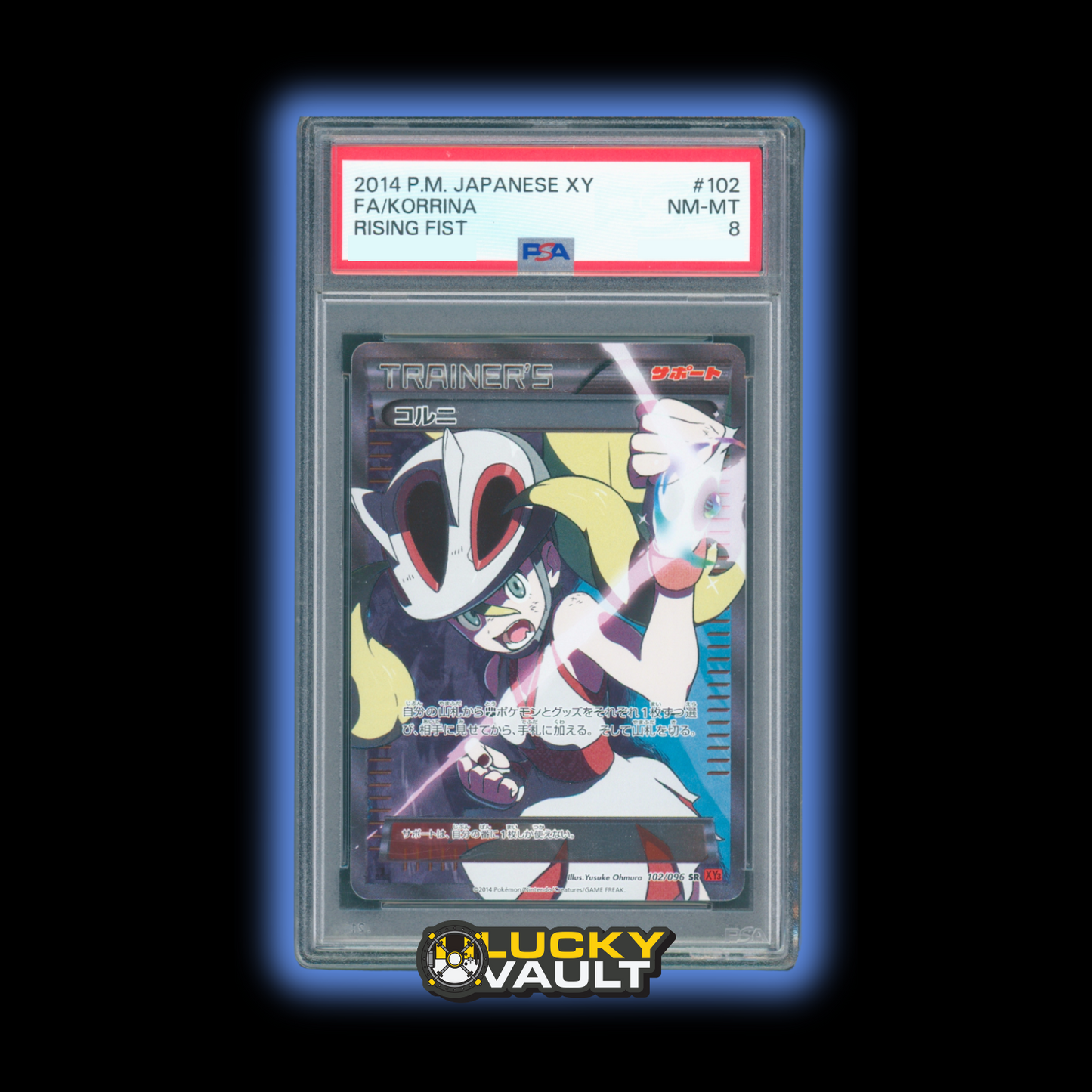 Pokemon Korrina Full Art #102 2014 Rising Fist Japanese PSA 8