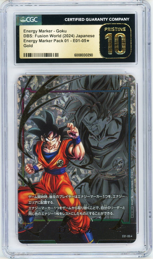 Energy Marker - Goku E01-05 Gold CGC Pristine 10 2024 Japanese