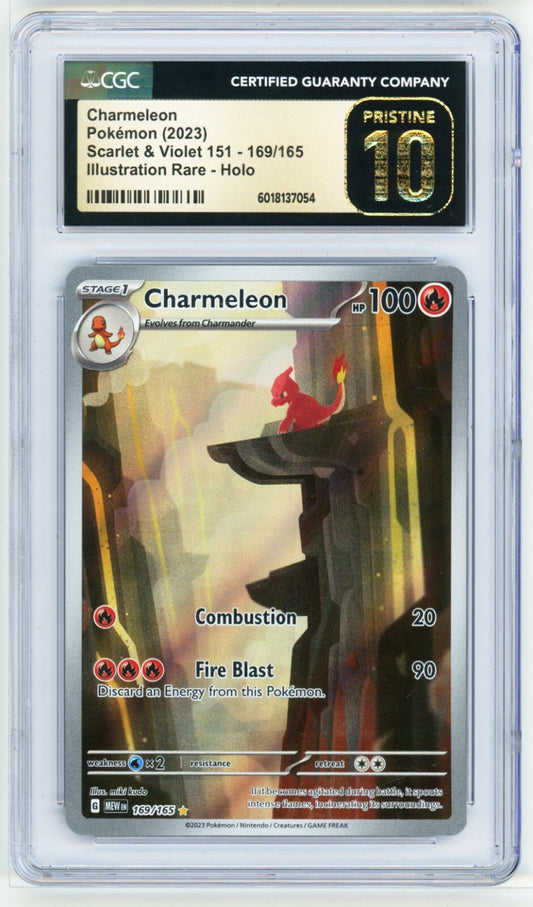 Charmeleon 169/165 English Illustration Rare-Holo CGC Pristine 10 2023  POP 3